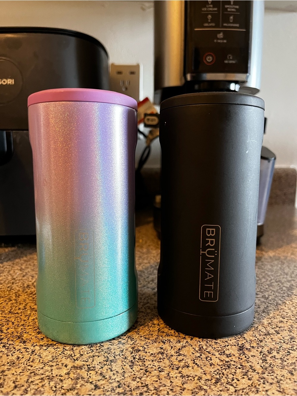 Set BrüMate Hopsulator SLIM Duo - Iridescent Pink/Teal & Matte Black